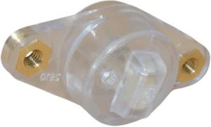 Riegelbüchse für Drehtüren, transparent
